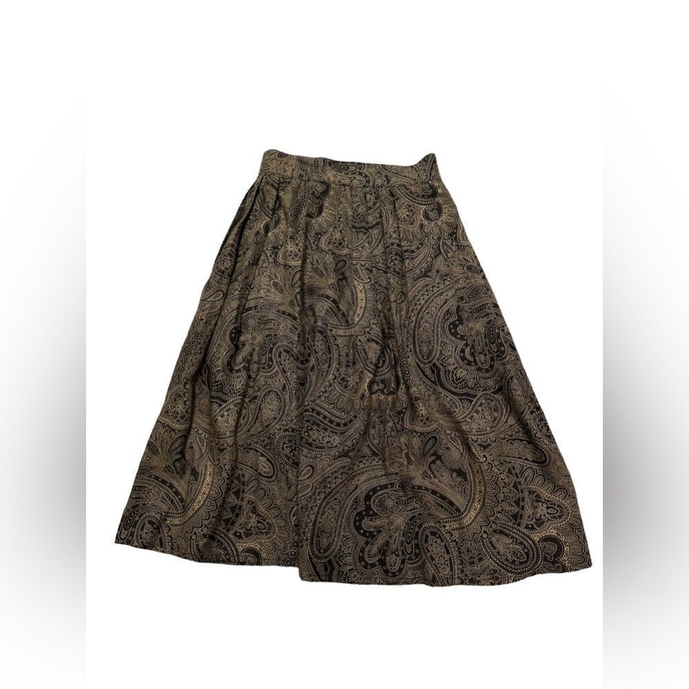 WOMEN'S RENA ROWAN for Saville Brown PAISLEY PATTERN SKIRT- SIZE 8